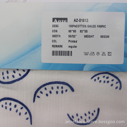 100% Organic Cotton Gauze Fabric for Baby Bedding